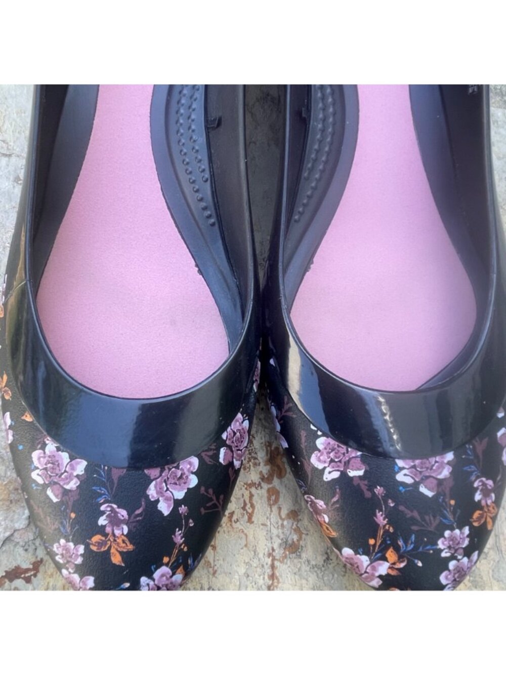 CROCS Womens Floral Comfort Wedge Pumps Size 11 Cottagecore Coquette Feminine - Picture 10 of 14